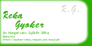 reka gyoker business card